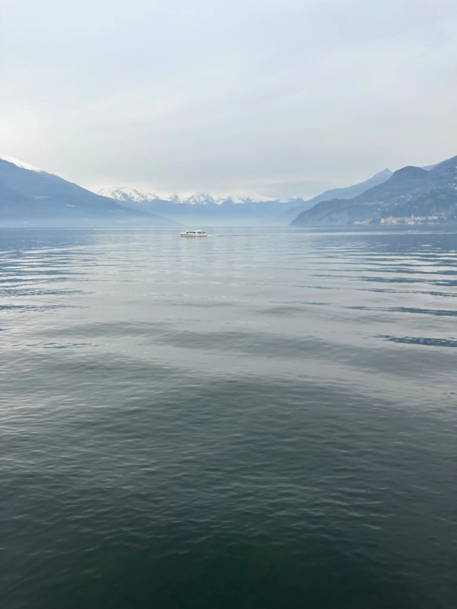 view of the alps from bellagio