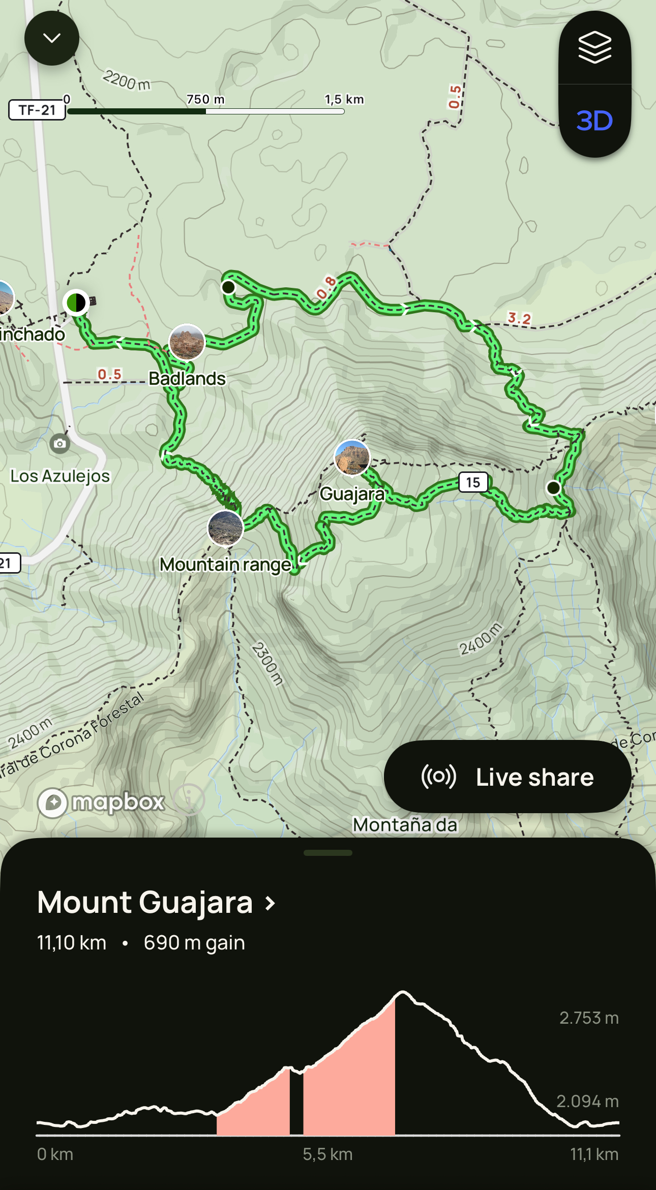 mount guajara trail